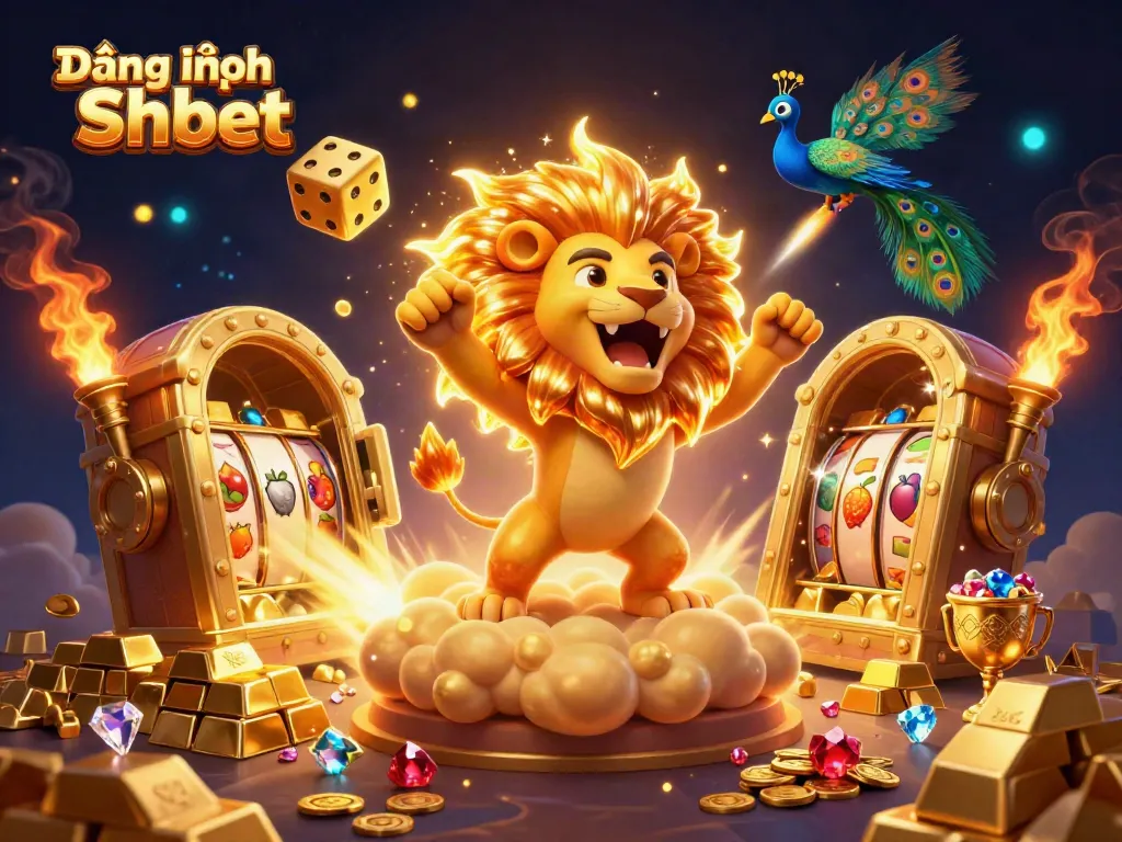 Win big with Đăng nhập Shbet at the vibrant online casino, featuring gold and gems.