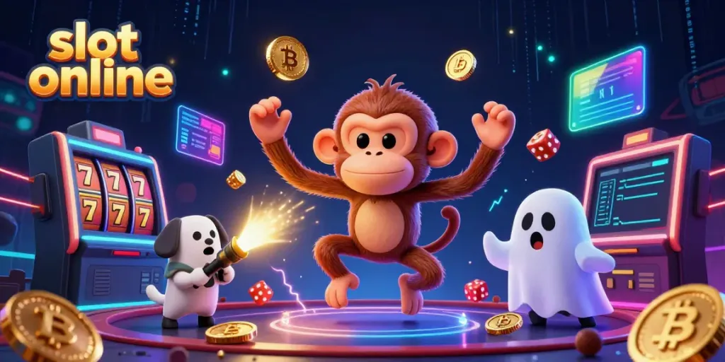 Experience thrilling gameplay with slot online featuring a playful ghost-hunter puppy and poltergeist monkey.