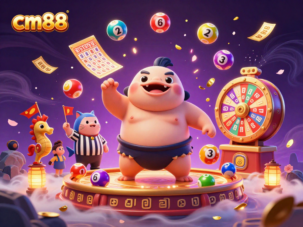 Experience the excitement of cm88 with a vibrant underwater casino scene featuring a fugu character.