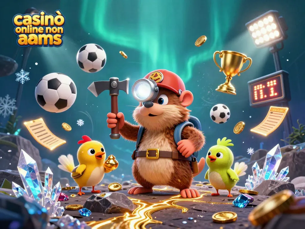 Scopri i casinò online non AAMS con questa vivace illustrazione 3D, per un'esperienza di gioco avvincente.