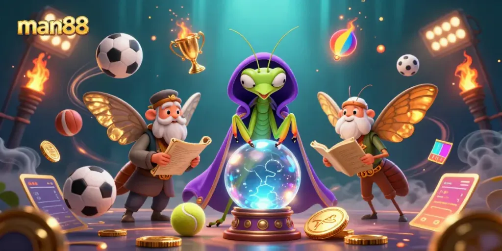 Engage with man88's vibrant casino world featuring unique characters and dynamic betting elements.