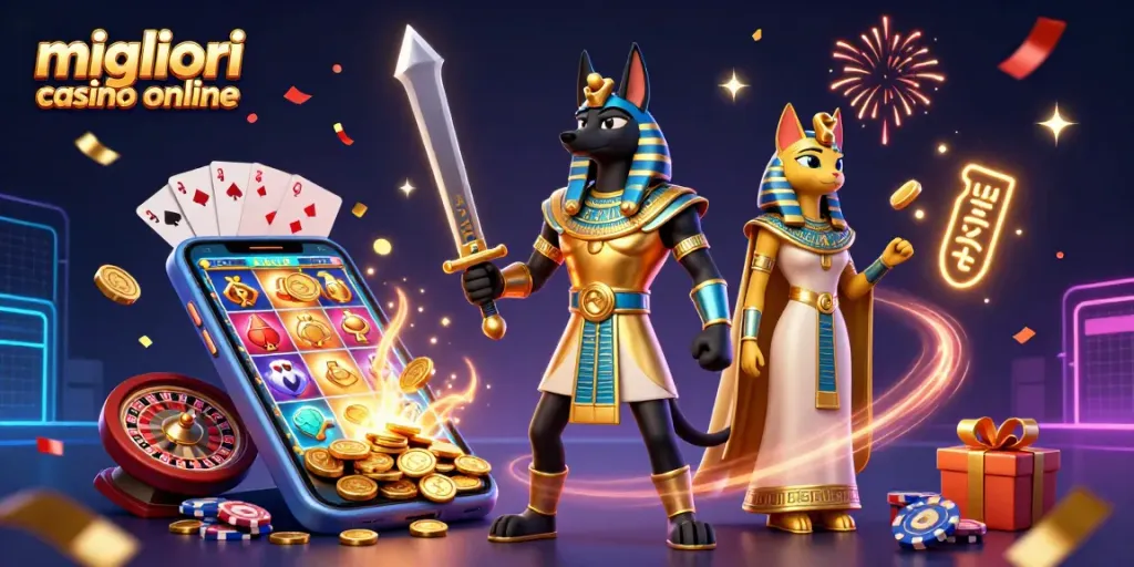 I migliori casino online presentano un'avventura 3D con Anubis e Bastet tra slot e giochi da tavolo.
