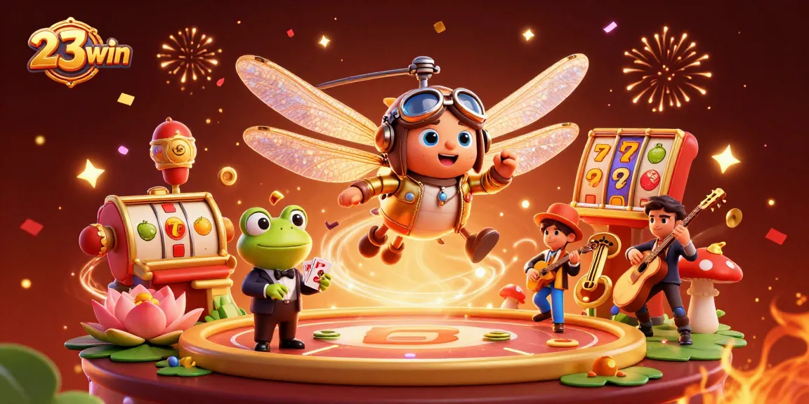 Engage with thrilling slots at 23win casino, featuring vibrant characters and exciting game elements.