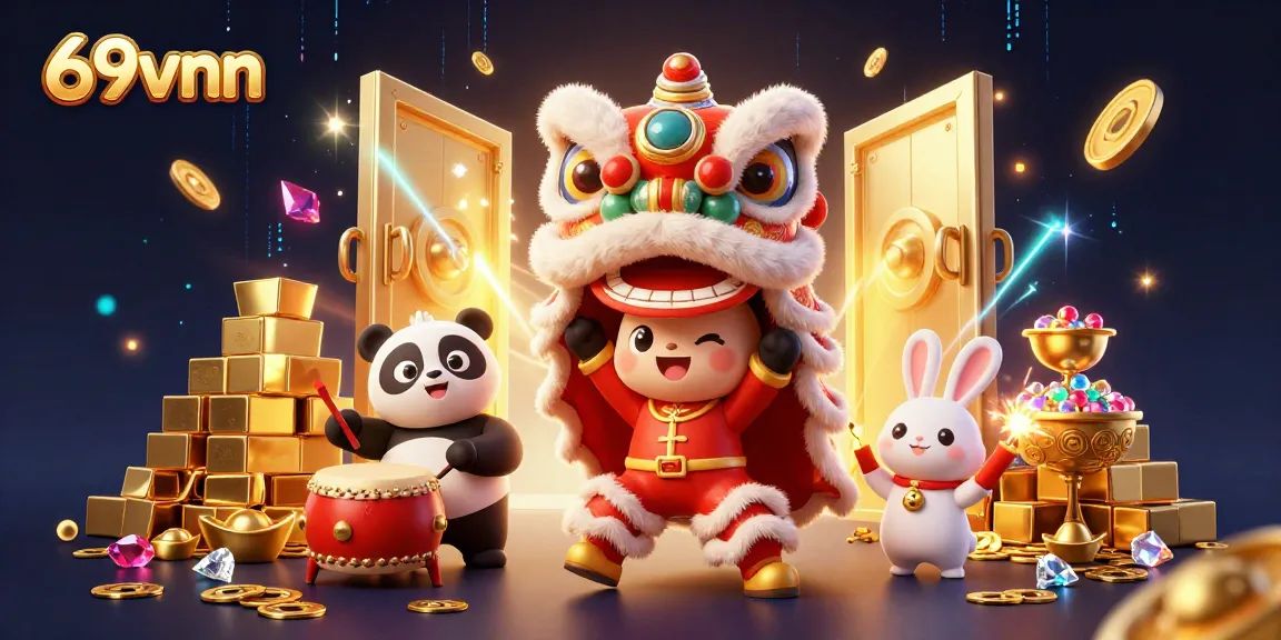 Experience thrilling gameplay at 69vnn with vibrant characters celebrating a traditional festival.