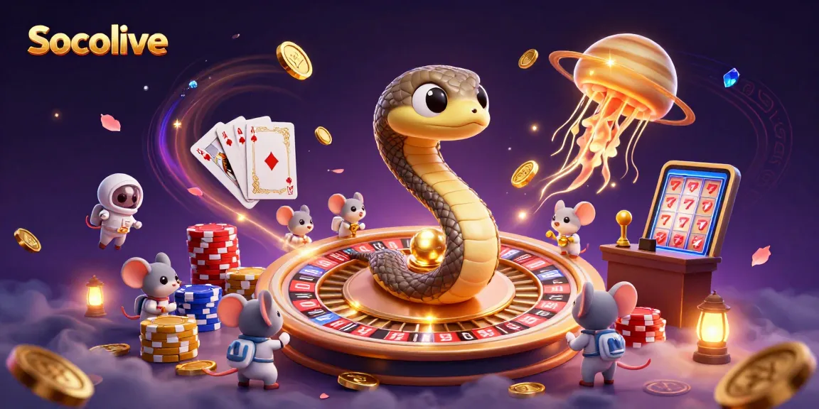 Socolive offers exciting live betting, showcased through a cosmic roulette scene.